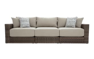 Modular Bob® 3 Piece Beige & Brown Wicker Outdoor Conversation Set