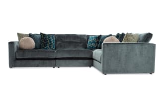 Jewels Emerald 92'' 4 Piece Modualr Sectional with 1 Armless Chair, 1 Corner, 1 Left Arm Facing Chair, 1 Right Arm Facing Chair