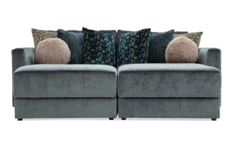 Jewels Emerald 92'' 4 Piece Modualr Sectional with 2 Storage Ottomans, 1 Left Arm Facing Chair, 1 Right Arm Facing Chair