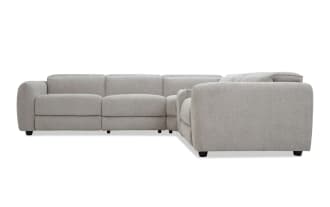 Equinox Silver 123'' Power Reclining 5 Piece Sectional with Power Headrest