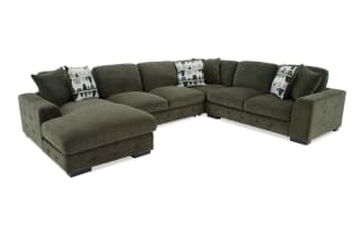 Playground Forest 145'' 4 Piece Left Arm Facing Chaise Sectional with Armless Pop-Up Sleeper