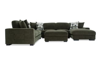 Playground Forest 145'' 4 Piece Right Arm Facing Chaise Sectional with Storage Ottoman