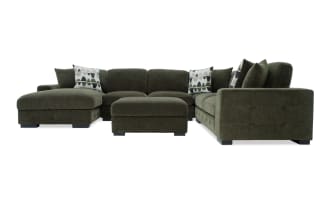 Playground Forest 145'' 4 Piece Left Arm Facing Chaise Sectional with Storage Ottoman