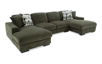 Playground Forest 148'' 3 Piece Dual Storage Chaise Sectional