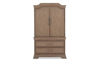 Avalon Light Brown 2 Drawer Armoire