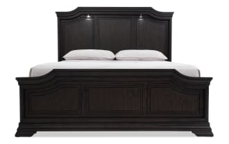 Avalon King Espresso Storage Panel Bed