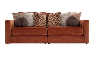 Jewels Spice 92'' 2 Piece Modular Loveseat with 1 Left Arm Facing Chair, 1 Right Arm Facing Chair