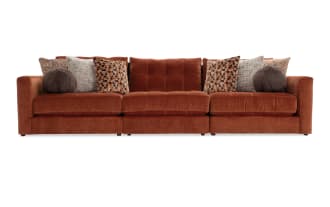 Jewels Spice 131'' 3 Piece Modular Sofa with 1 Armless Chair, 1 Left Arm Facing Chair, 1 Right Arm Facing Chair