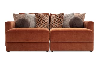 Jewels Spice 92'' 4 Piece Modular Sectional with 2 Storage Ottomans, 1 Left Arm Facing Chair, 1 Right Arm Facing Chair