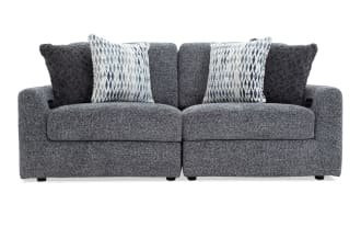 Amplify Gray 83'' 2 Piece Immersive Audio Modular Loveseat with 1 Left Arm Facing Chair, 1 Right Arm Facing Chair