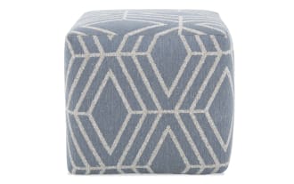 Macy Bluestone Pouf
