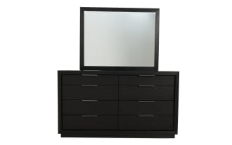 Loft Espresso 8 Drawer Dresser & Mirror