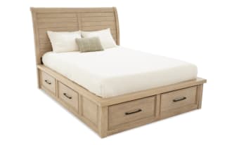 Hudson Queen Natural Storage Platform Bed
