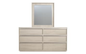 Delray White 6 Drawer Dresser & Mirror