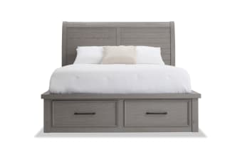 Hudson King Gray Storage Platform Bed