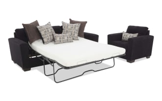 Dylan Sleeper Sofa with Queen Gel Mattress & Chair