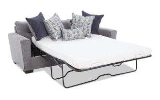Dylan Slate 88'' Sleeper Sofa with Queen Gel Mattress & Chair