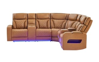 Cosmic Power Reclining 3 Piece Sectional with Power Headrest