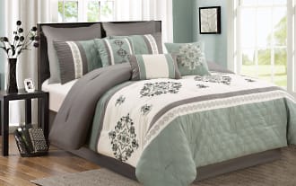 Loraine Queen Multi Ikat 9 Piece Comforter Set
