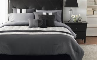 Briggs Queen Black Medallions 9 Piece Comforter Set