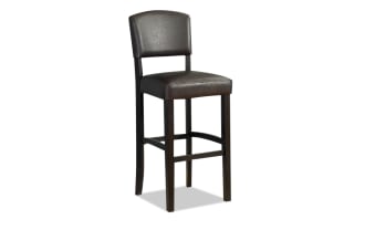 Venice Espresso Faux Leather Upholstered Counter Height Stool