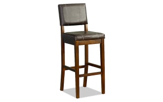 Naples Brown Faux Leather Upholstered Counter Height Stool