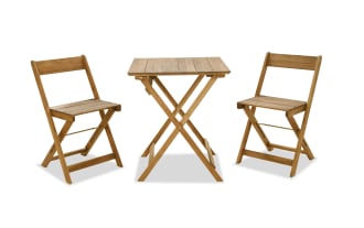 Margaret 3 Piece Brown Outdoor Bistro Set