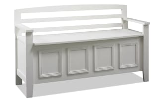 Glitz White Storage Bench