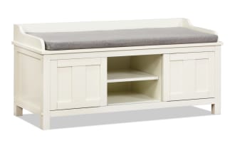 June Ivory Storage Bench