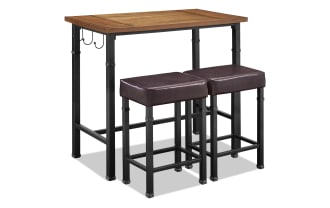Jacob 3 Piece Black Pub Set