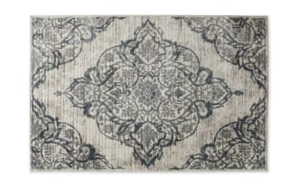 Lilah 5' x 7' Blue Damask Rug