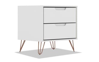 Melton White 2 Drawer Nightstand