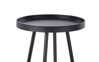 Fitz Vulcan Black Round End Table