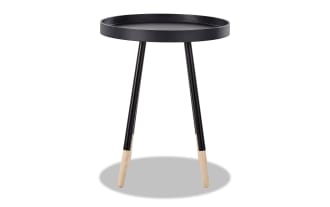 Fitz Vulcan Black Round End Table