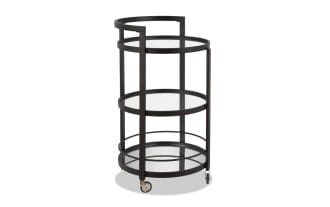 Constance Blackened Bronze Bar Cart