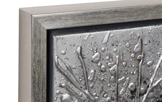 100% Handpainted Silver Forest Framed Art