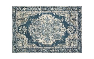 Roy 7' x 10' Navy Oriental Indoor/Outdoor Rug
