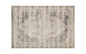 Wes 8' x 10' Slate Oriental Indoor/Outdoor Rug