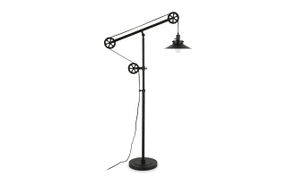 Simon 70'' Blackened Bronze Adjustable Floor Lamp