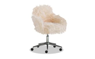 Fernanda Pink Upholstered Adjustable Swivel Office Chair