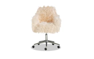 Fernanda Pink Upholstered Adjustable Swivel Office Chair