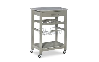 Daphne Gray  Granite Kitchen Cart with Drawer