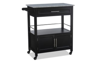 Kamara Black Kitchen Cart