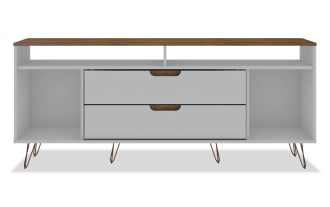 Melton 63'' Ivory & Oak Storage TV Stand