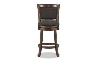 Cori Gray Upholstered Counter Height Swivel Stool