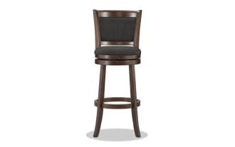 Cori Gray Upholstered Bar Height Swivel Stool