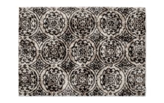 Wel 5' x 7' Brown Damask Rug
