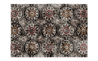 Wel 5' x 7' Gray Damask Rug