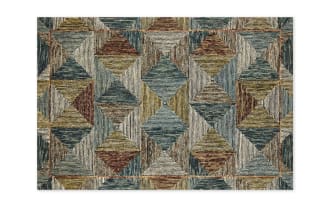 Anara 5' x 8' Blue Geometric Rug