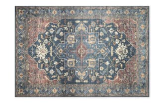 Elpida 5' x 8' Denim Oriental Rug